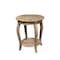 Alaterre Furniture Rustic - Reclaimed Round End Table, Driftwood ARSA1525 - alternate 1